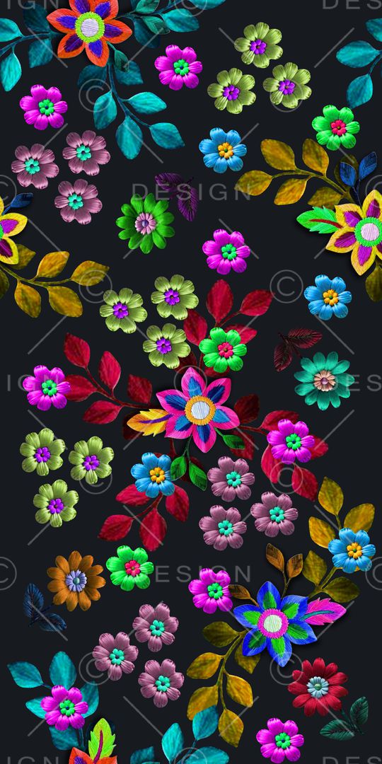 花卉印花华亿平台图片