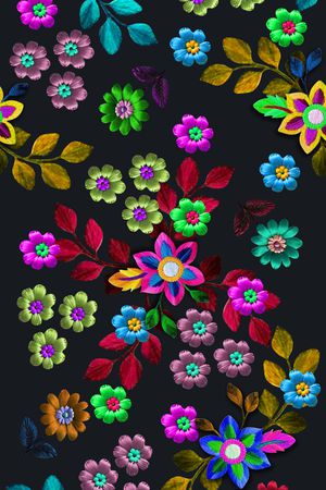 花卉印花华亿平台图片