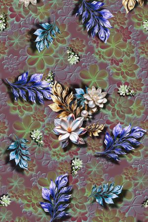 花卉印花华亿平台图片