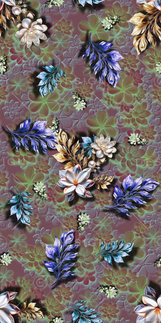 花卉印花华亿平台图片