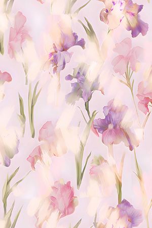 模糊花卉印花华亿平台图片