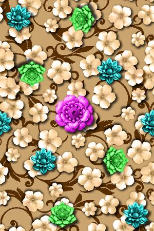 花卉印花华亿平台图片