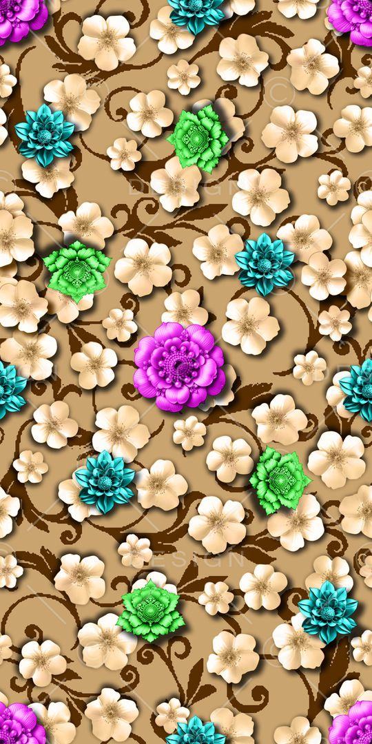 花卉印花华亿平台图片