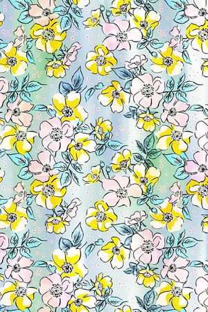 花卉印花华亿平台图片