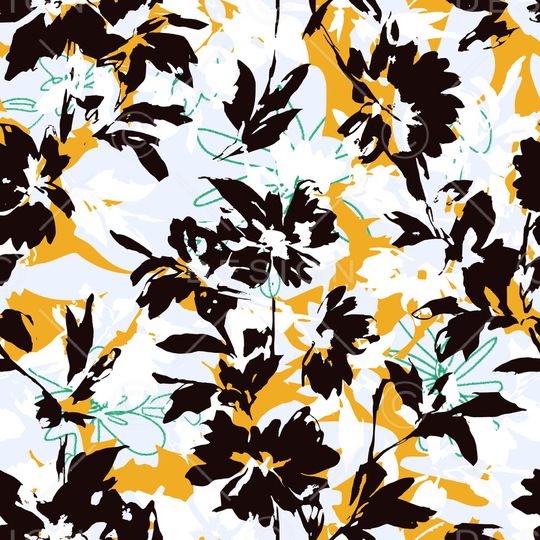 平面花卉印花华亿平台图片