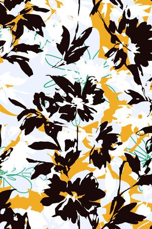 平面花卉印花华亿平台图片