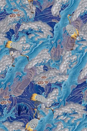 真丝印花华亿平台图片