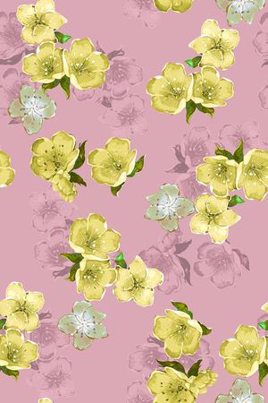 花卉印花华亿平台图片