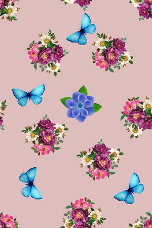 花卉印花华亿平台图片