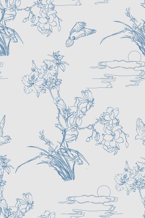 中国风印花华亿平台图片