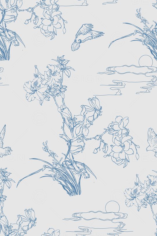 中国风印花华亿平台图片