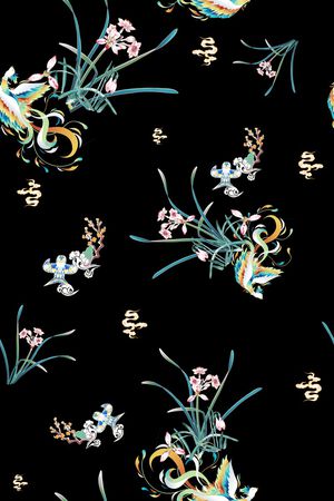 中国风印花华亿平台图片