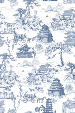 中国风印花华亿平台图片