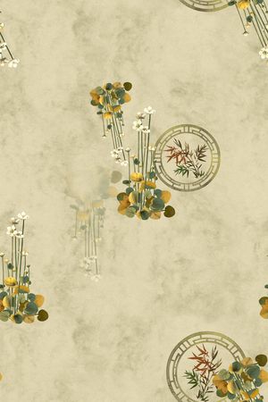 中国风印花华亿平台图片