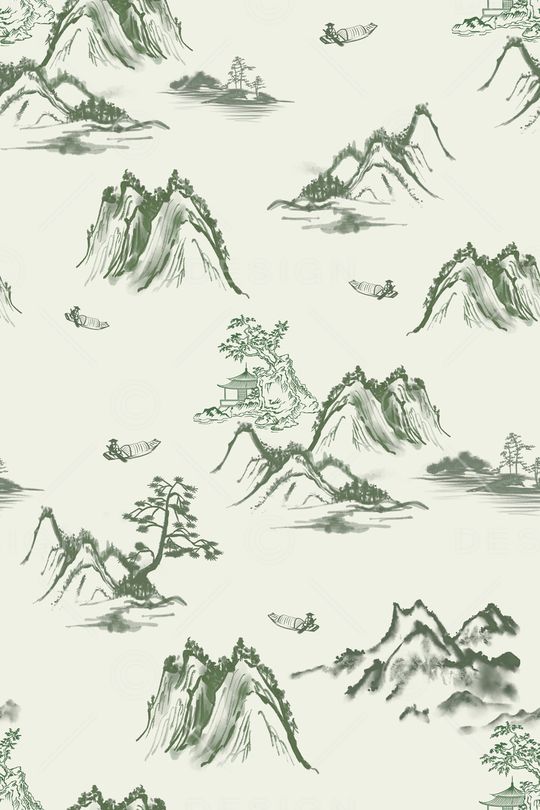 中国风印花华亿平台图片