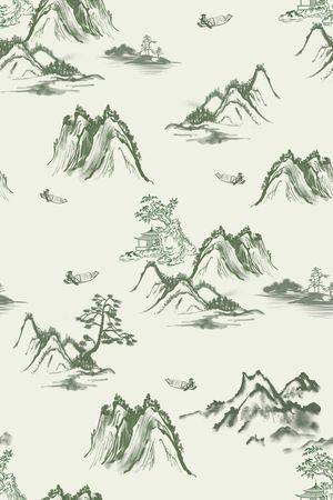 中国风印花华亿平台图片