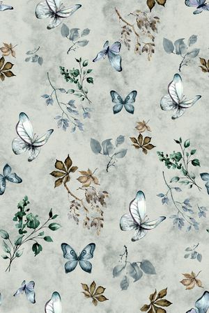 水彩花卉印花华亿平台图片