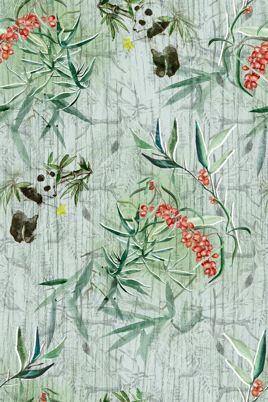 水彩花卉印花华亿平台图片