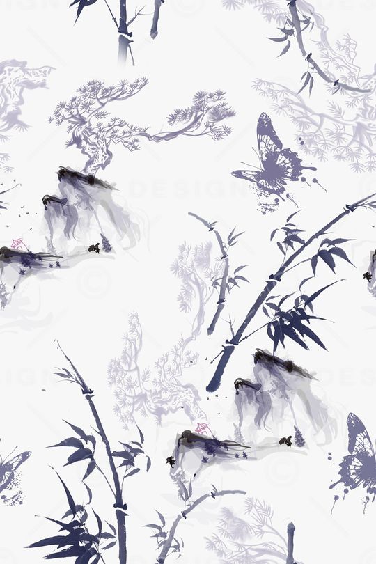 中国风印花华亿平台图片