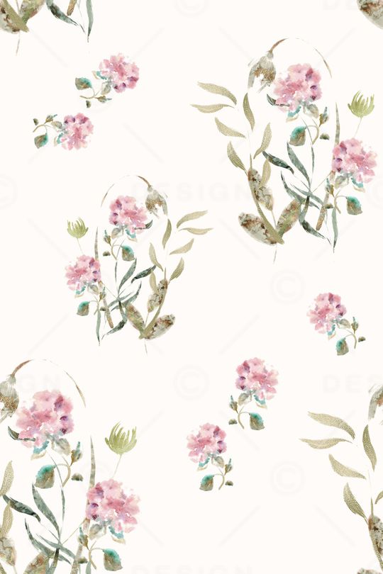 清爽花卉印花华亿平台图片