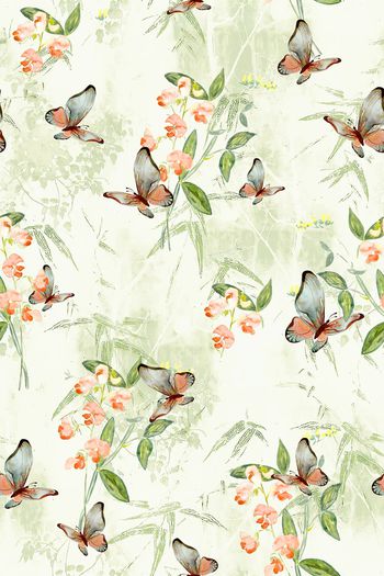 蝴蝶印花华亿平台图片