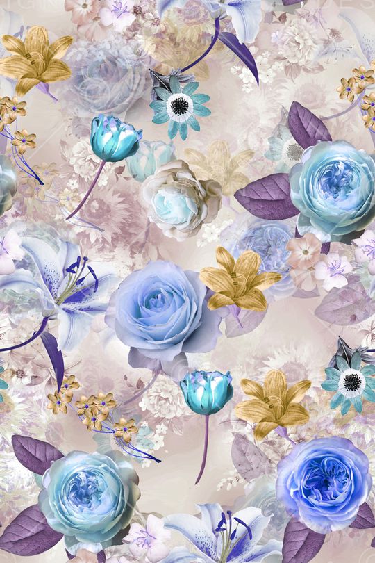 满版散花印花华亿平台图片