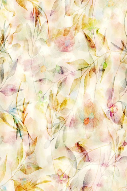 水彩花卉印花华亿平台图片