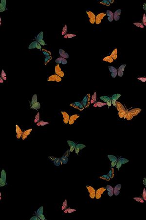 蝴蝶印花华亿平台图片