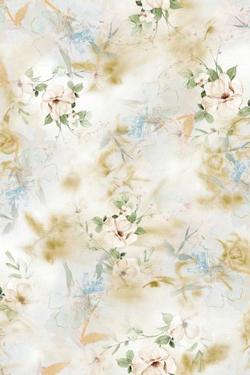 水彩花卉印花华亿平台图片