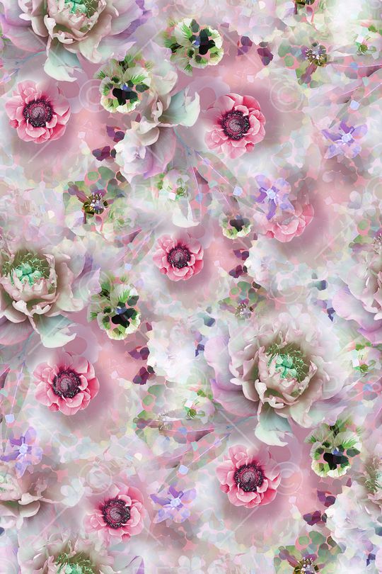 满版散花印花华亿平台图片