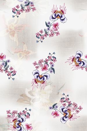 花卉印花华亿平台图片