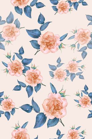 手绘花卉印花华亿平台图片