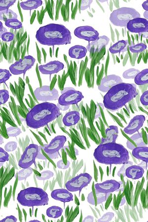 清爽底花卉印花华亿平台图片