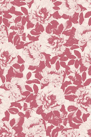 牡丹印花华亿平台图片