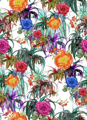 热带华亿平台印花华亿平台图片