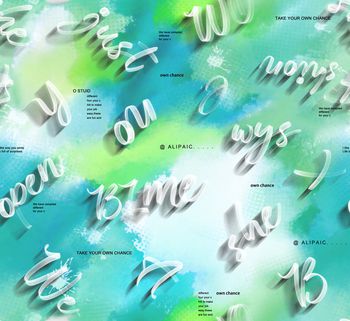 立体英文印花华亿平台图片