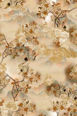 中老年印花华亿平台图片