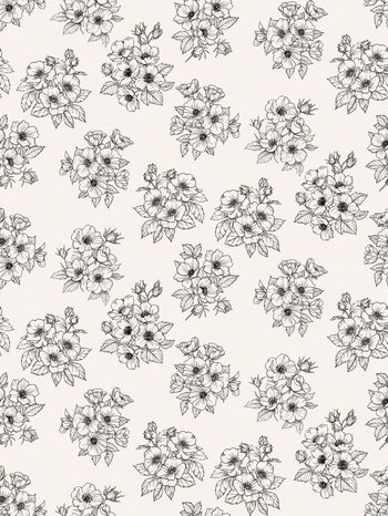 线条花卉印花华亿平台图片