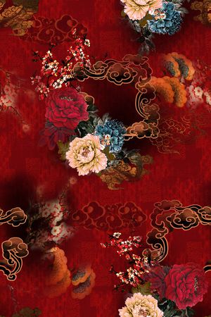 中国风印花华亿平台图片