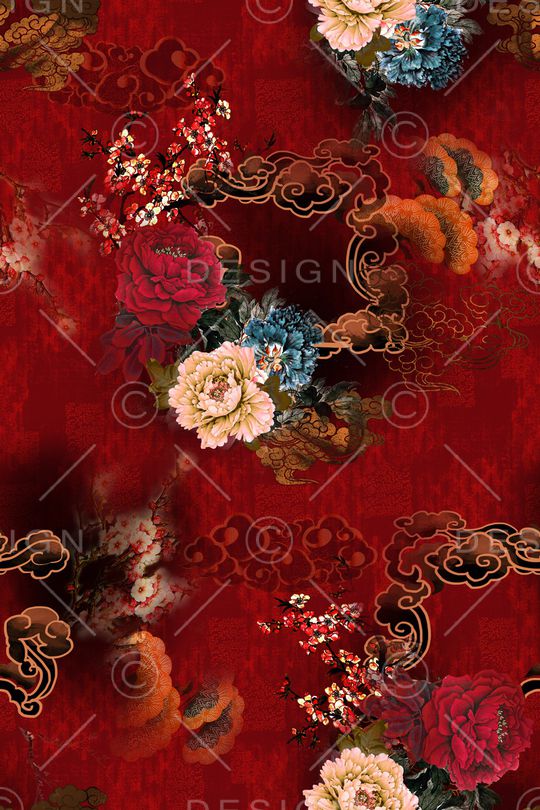 中国风印花华亿平台图片