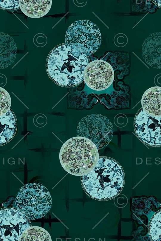 中国风印花华亿平台图片