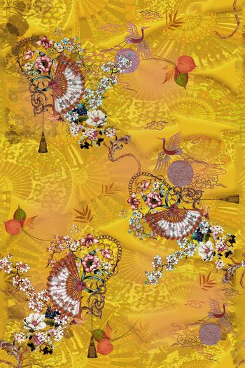 中国风印花华亿平台图片