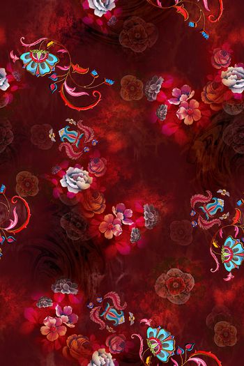 中国风印花华亿平台图片