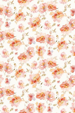 水彩花卉印花华亿平台图片