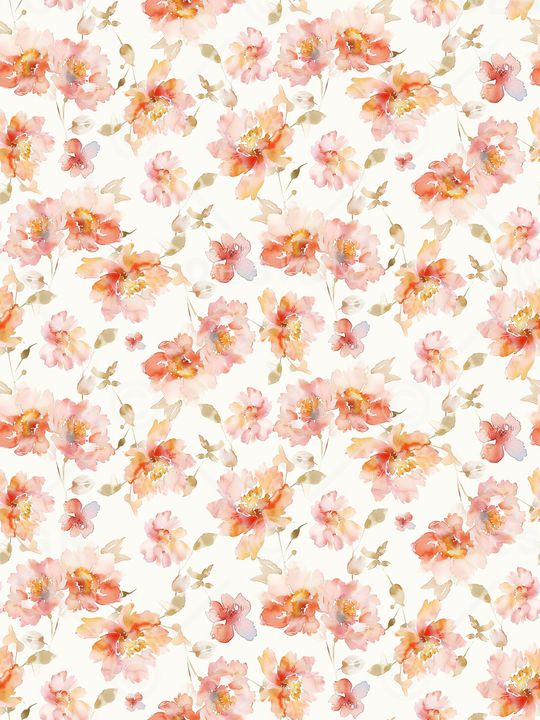 水彩花卉印花华亿平台图片