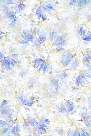 水彩花卉印花华亿平台图片