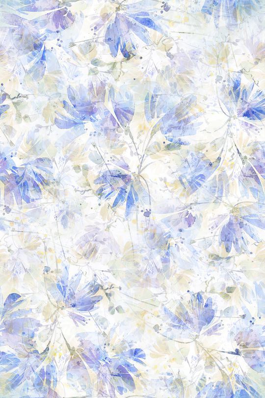 水彩花卉印花华亿平台图片