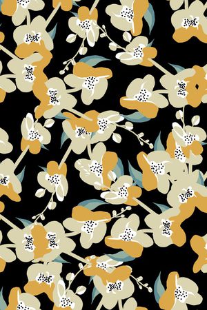 花卉印花华亿平台图片