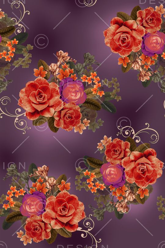 花卉印花华亿平台图片