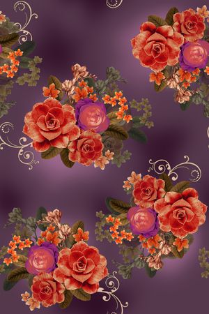 花卉印花华亿平台图片